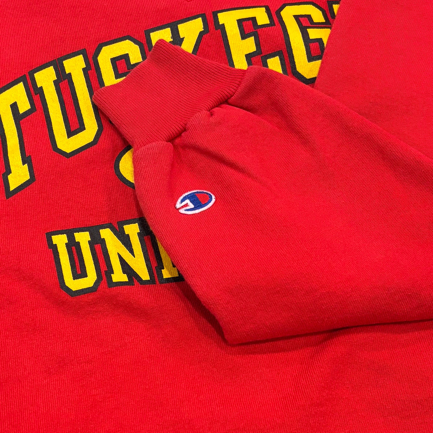 90's Champion チャンピオン TUSKEGEE UNIVERSITY カレッジスウェット 赤 (L) /B1592S-SO
