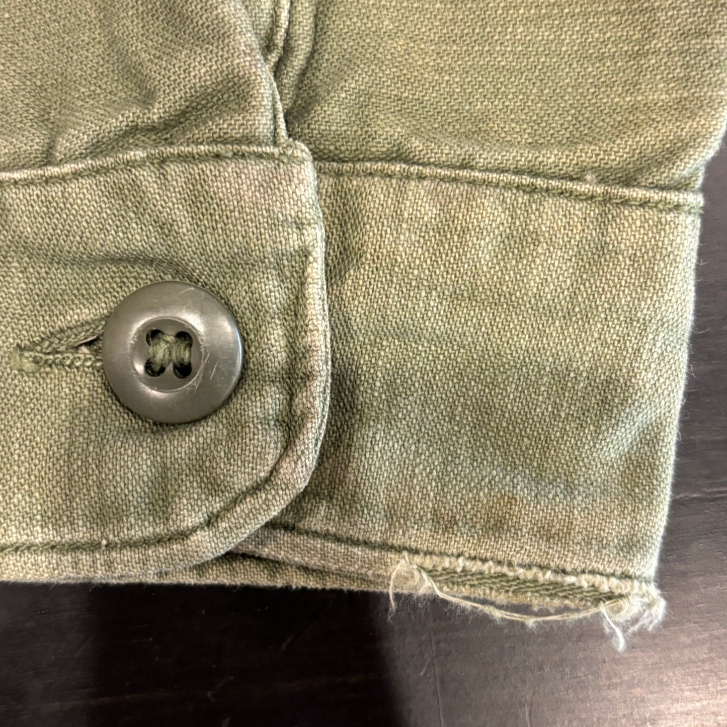 70's US ARMY ユーティリティーシャツ OG 107 ミリタリー カーキ (L)/A7732SH-SO