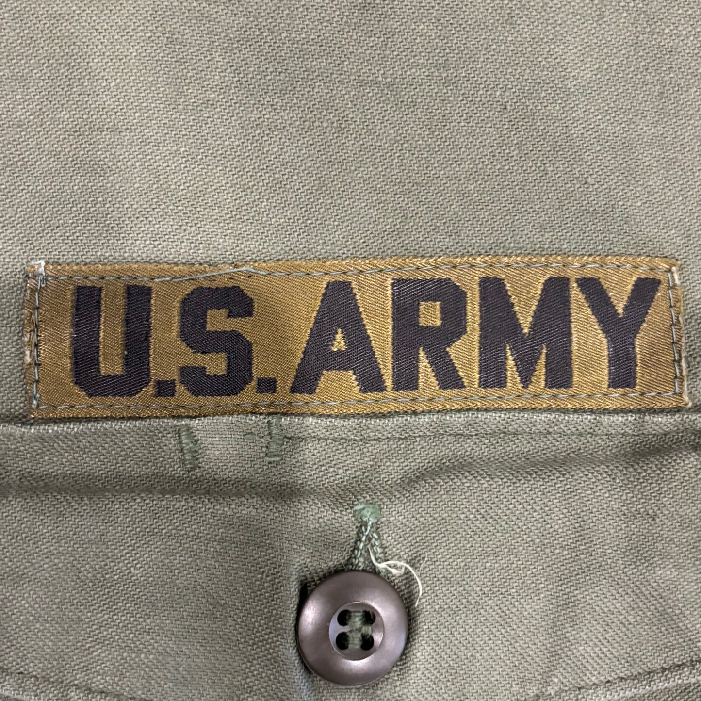 70's US ARMY ユーティリティーシャツ OG 107 ミリタリー カーキ (L)/A4963SH-SO