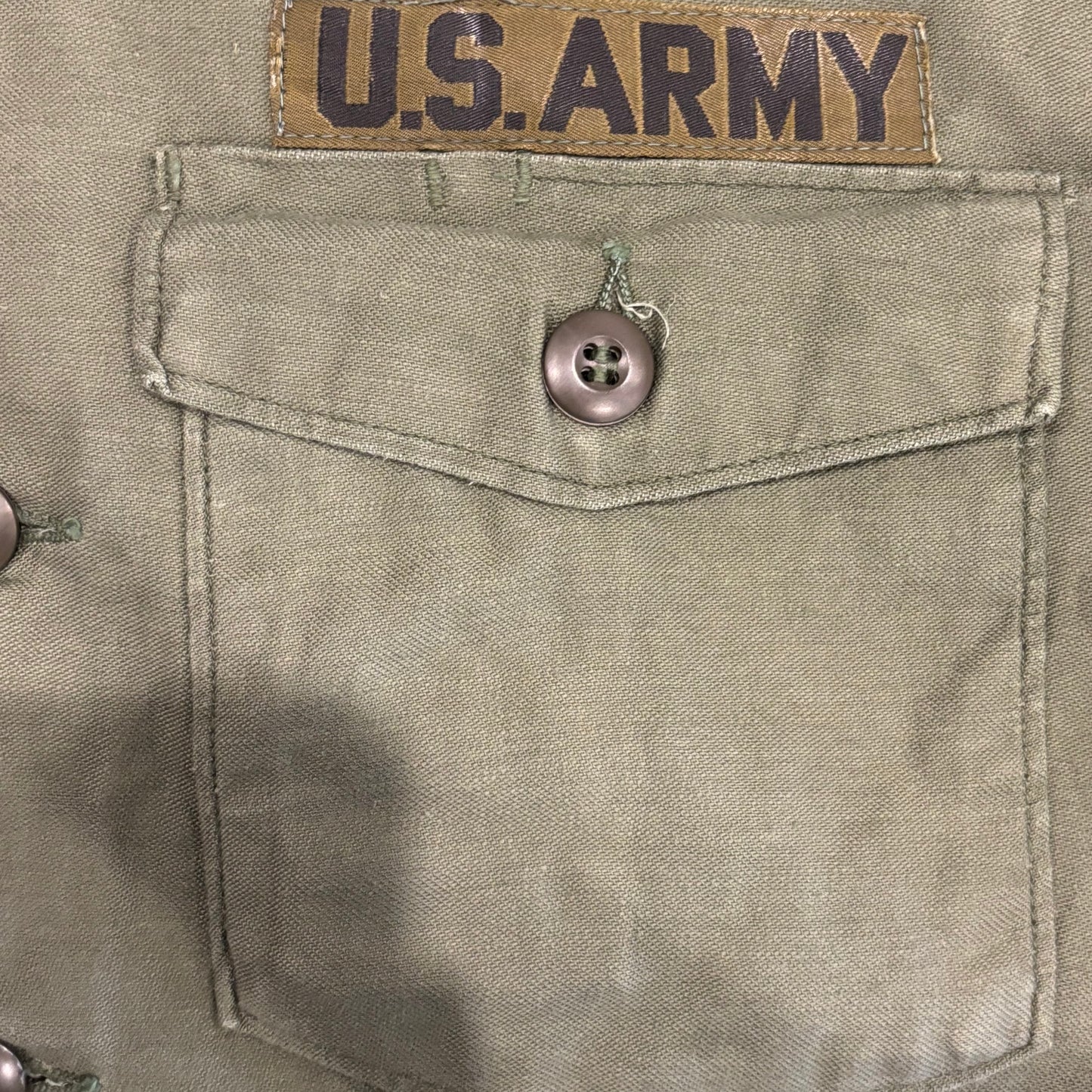 70's US ARMY ユーティリティーシャツ OG 107 ミリタリー カーキ (L)/A4963SH-SO
