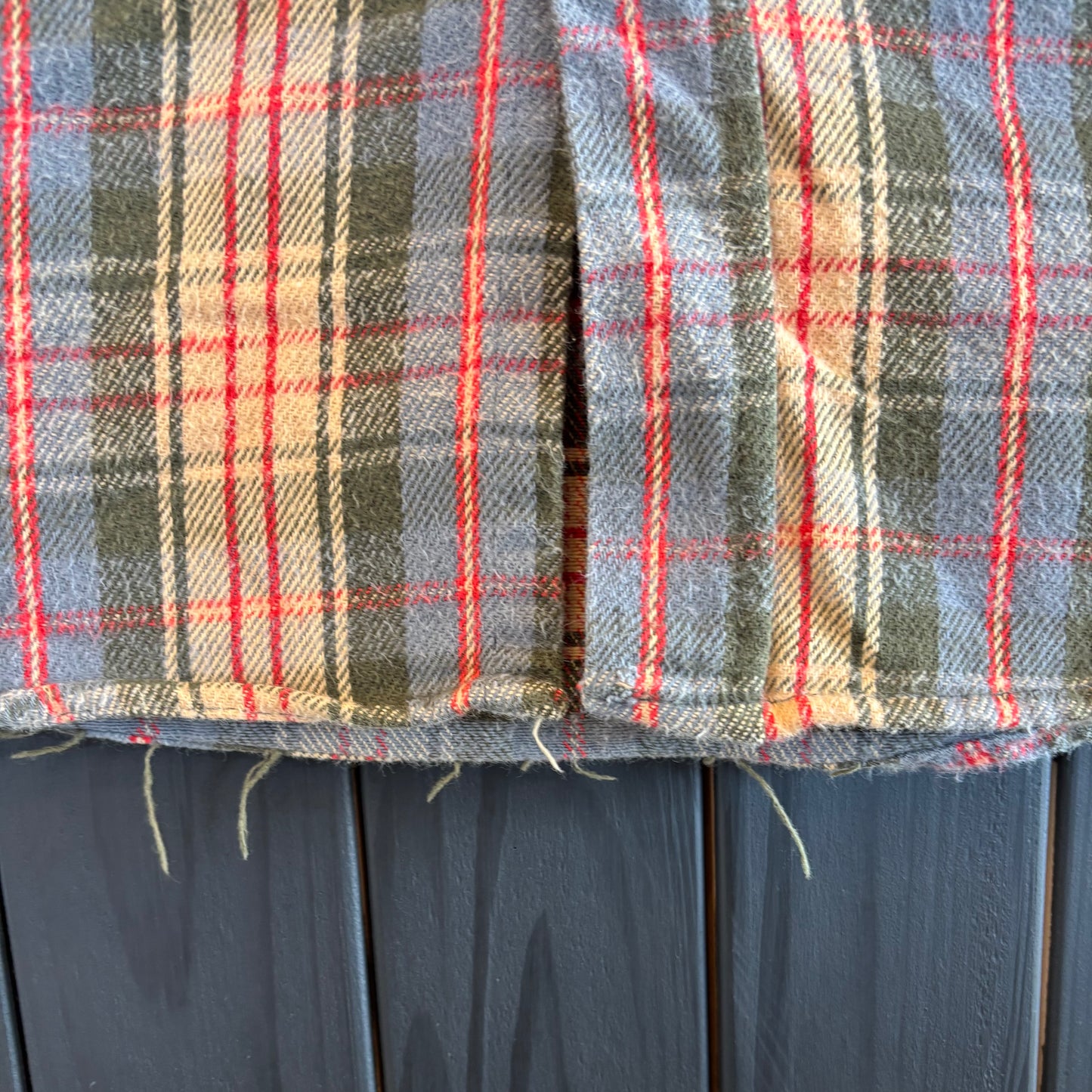 80's FIVE BROTHER ネルシャツ 薄青緑赤白 (L)/A6172SH-SO