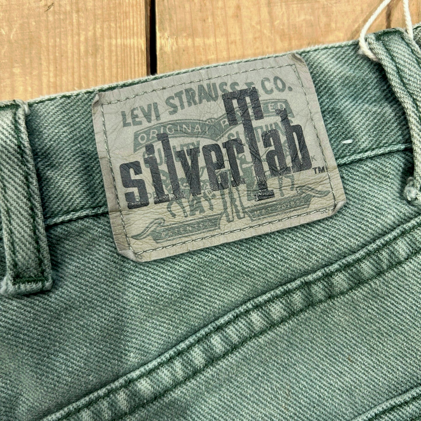 90's Levi's Silver Tab シルバータブ"BAGGY" デニムパンツ グリーン(34×30)/B1914P-SO
