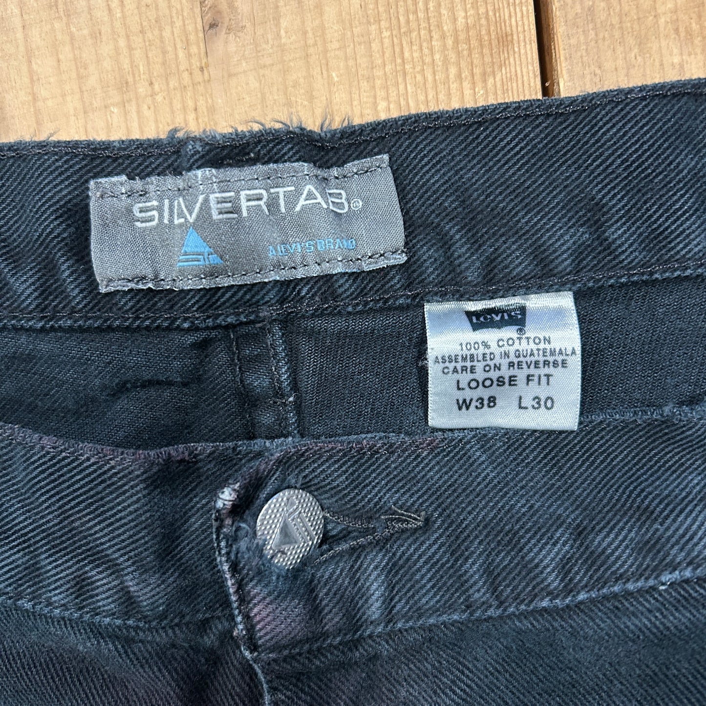 00's Levi's Silver Tab シルバータブ"Loose Fit" デニムパンツ 黒(38×30)/B2605