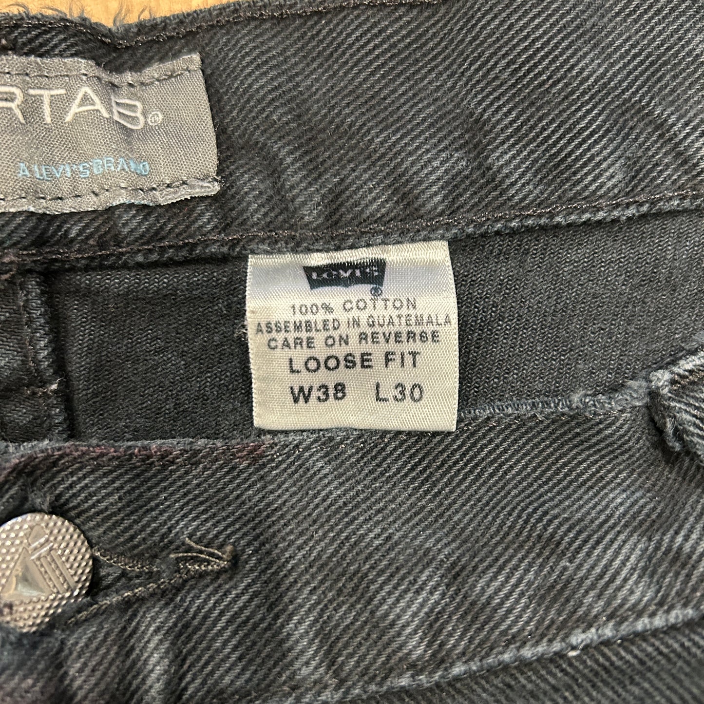 00's Levi's Silver Tab シルバータブ"Loose Fit" デニムパンツ 黒(38×30)/B2605