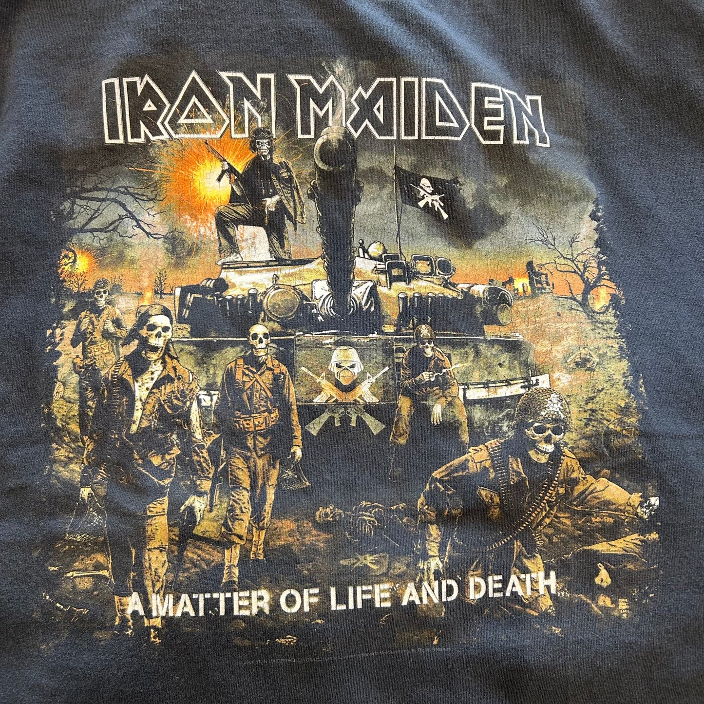 00's IRON MAIDEN アイアンメイデン 06”A MATTER OF LIFE AND DEATH" Tシャツ 黒(XL)/A6929T-SO