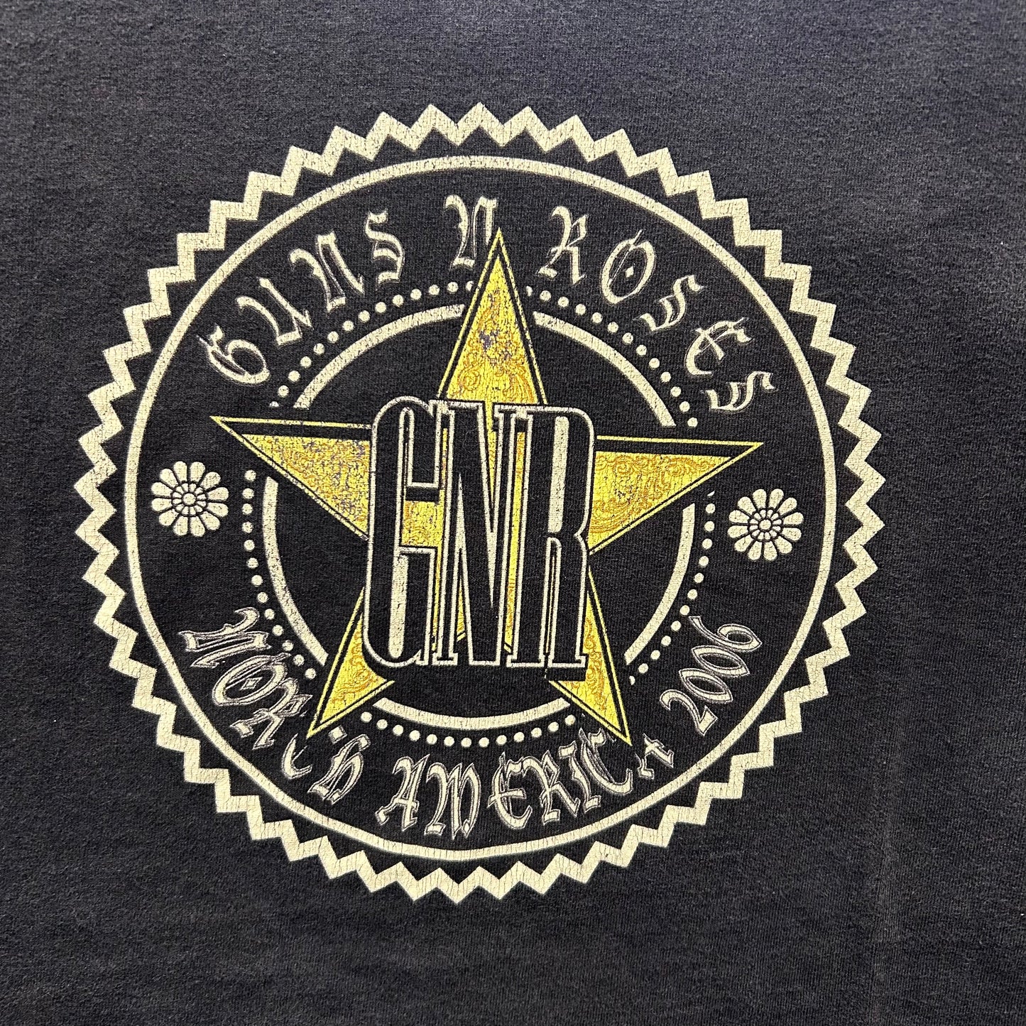 00's GUNS N' ROSES ガンズアンドローゼス 2006アメリカツアーTシャツ 黒(XL)/A6478T-SO