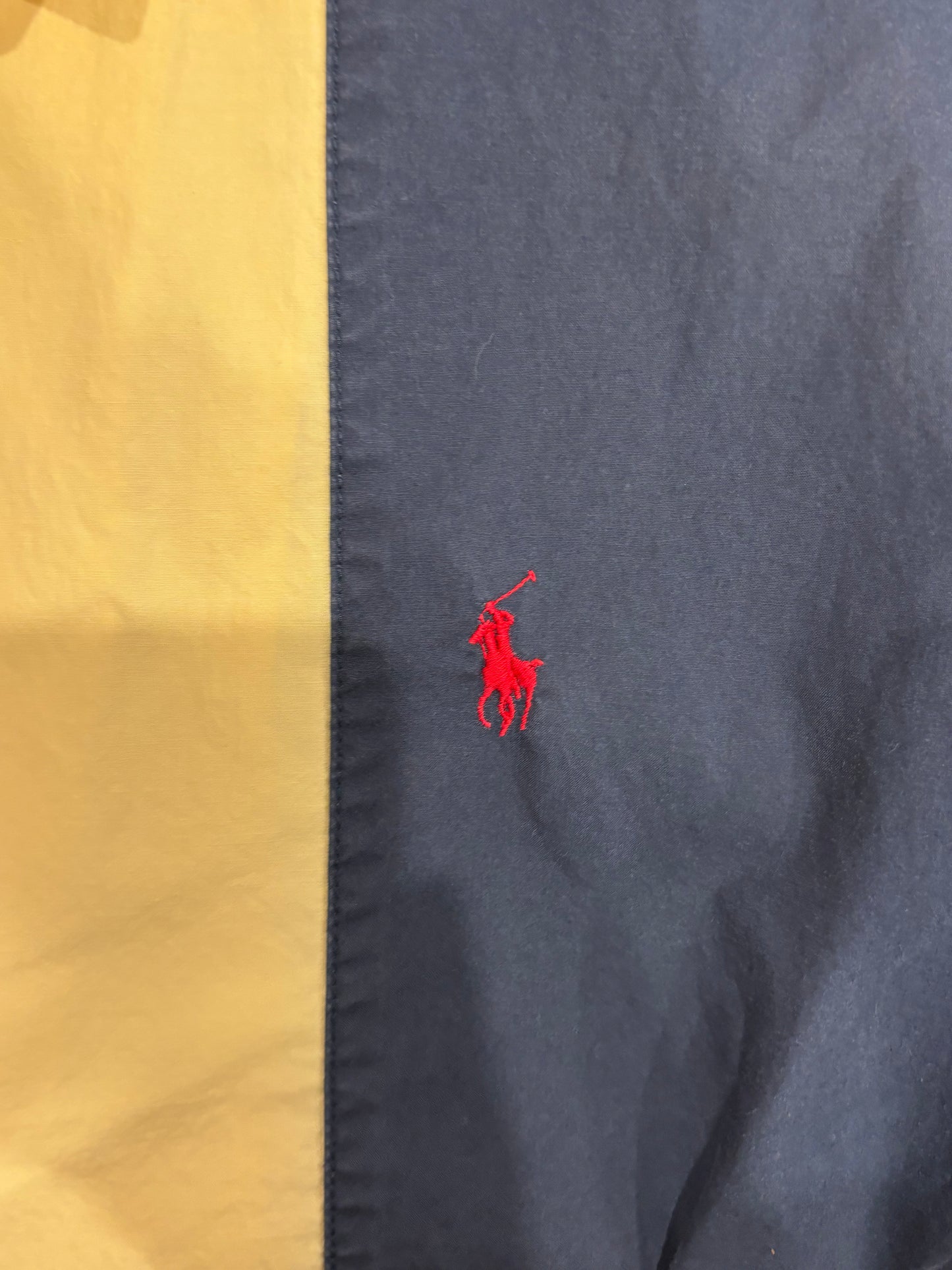 90's Polo Ralph Lauren 3 Tone Color スウィングトップ 紺赤黄 (L)/B3037O-SO