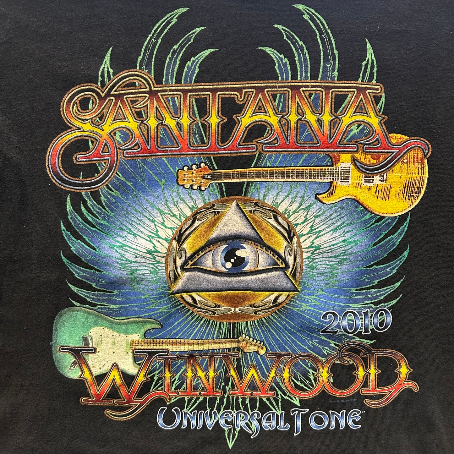 00's SANTANA サンタナ ”WINWOOD"ツアーコンサートTシャツ 黒(L)/B2458T-SO