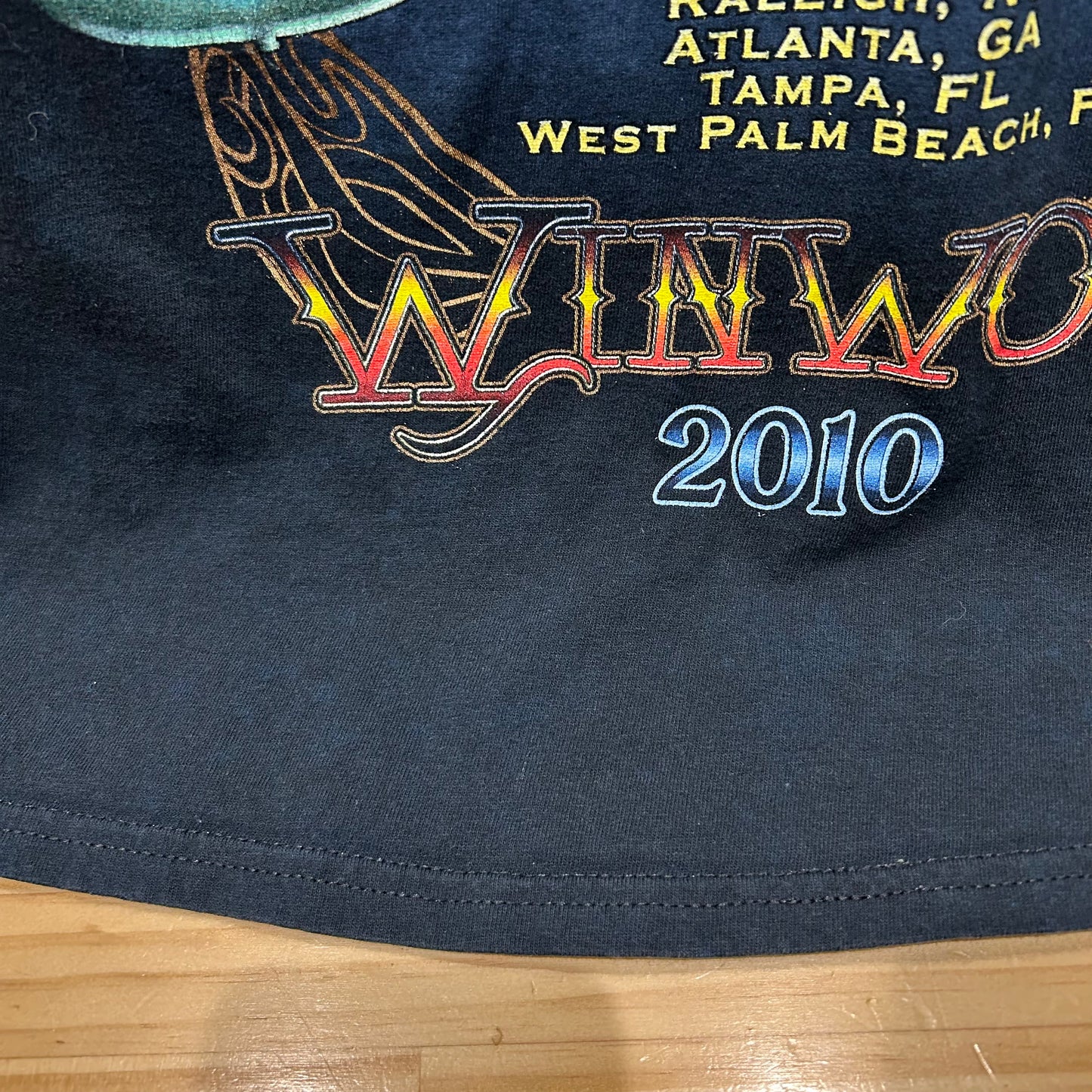 00's SANTANA サンタナ ”WINWOOD"ツアーコンサートTシャツ 黒(L)/B2458T-SO