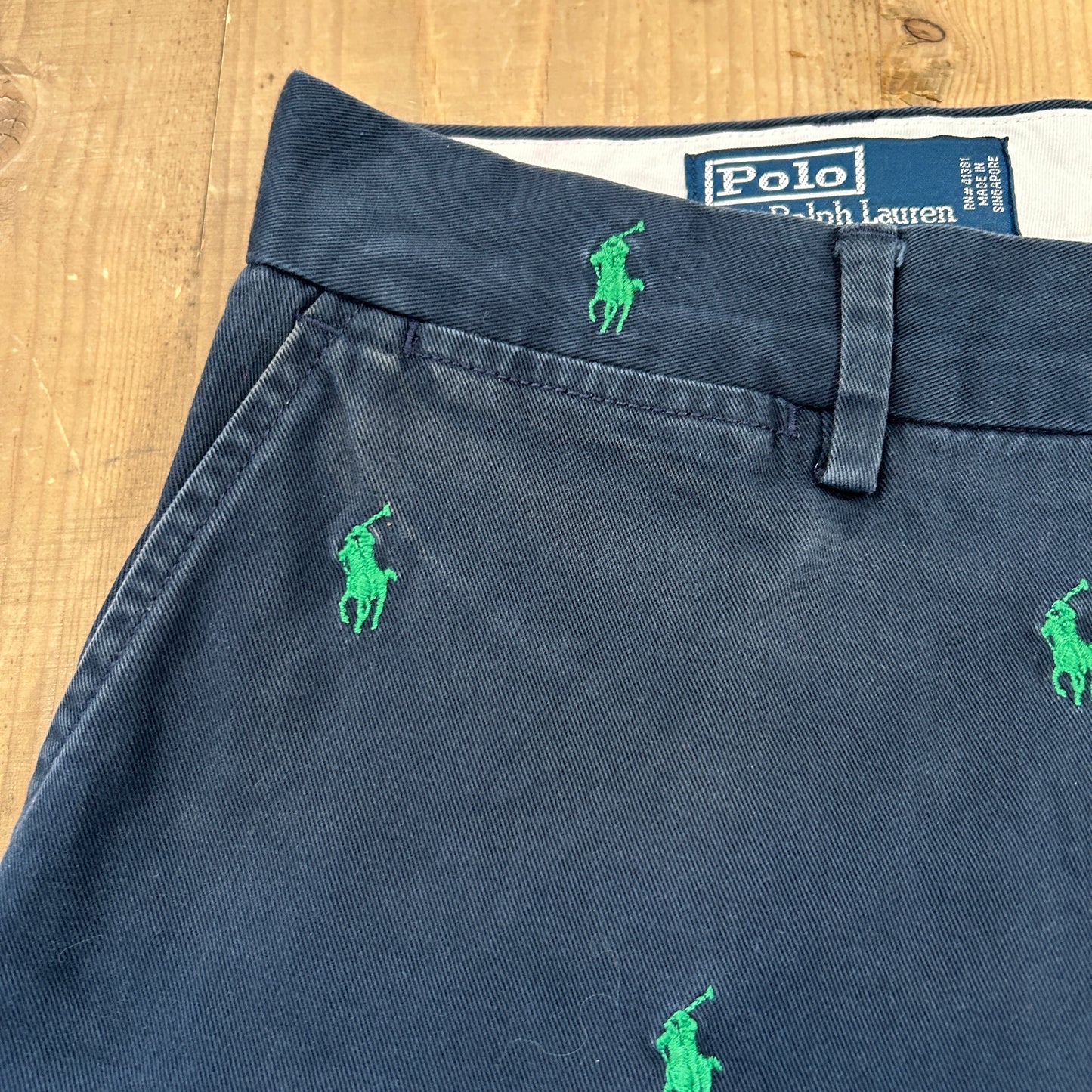 00's Polo Ralph Lauren pants ポロ ラルフローレン ポニー柄 パンツ ネイビー (34 30)/A3040P-SO
