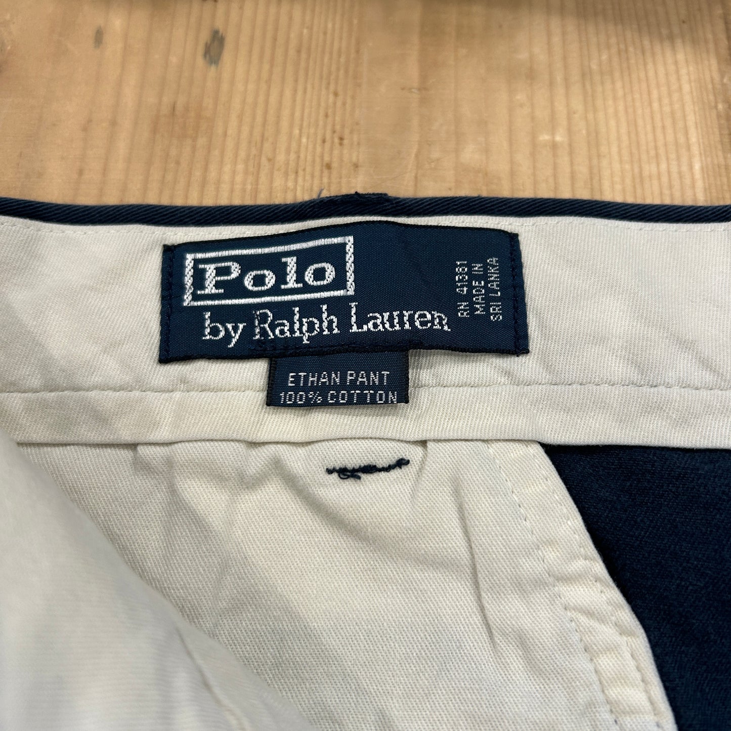 00's Polo Ralph Lauren pants "ETHAN PANTS" ポロ ラルフローレン パンツ ネイビー (36 30)/B1458P-SO