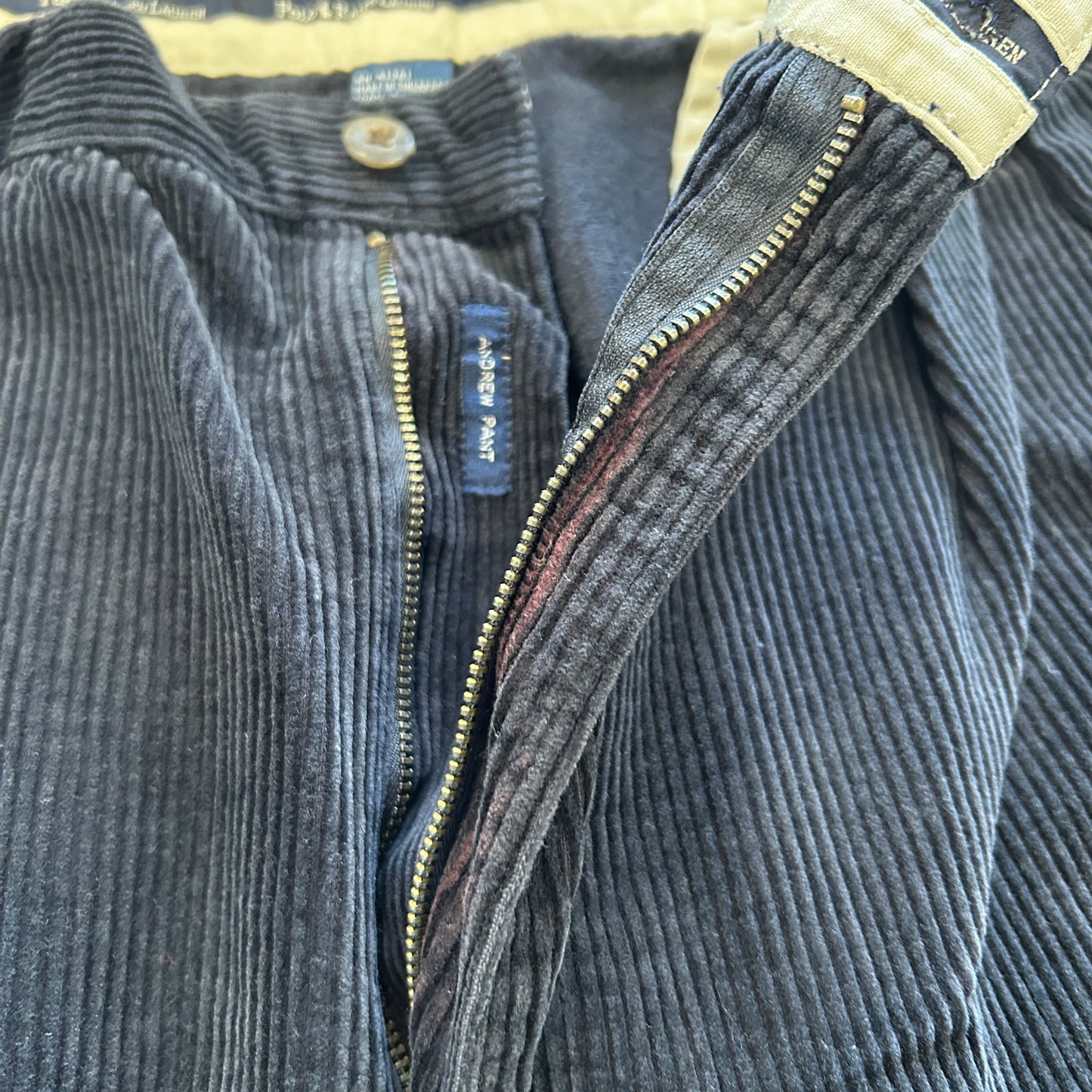 00's Polo Ralph Lauren corduroy pants ポロ ラルフローレン コーデュロイ パンツ ブラック ダークネイビー (36 30) /B3041P-SO