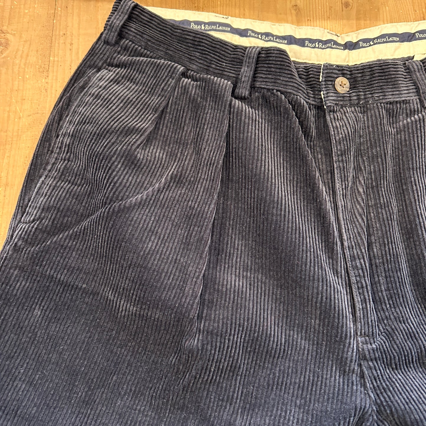 00's Polo Ralph Lauren corduroy pants ポロ ラルフローレン コーデュロイ パンツ ブラック ダークネイビー (36 30) /B3041P-SO