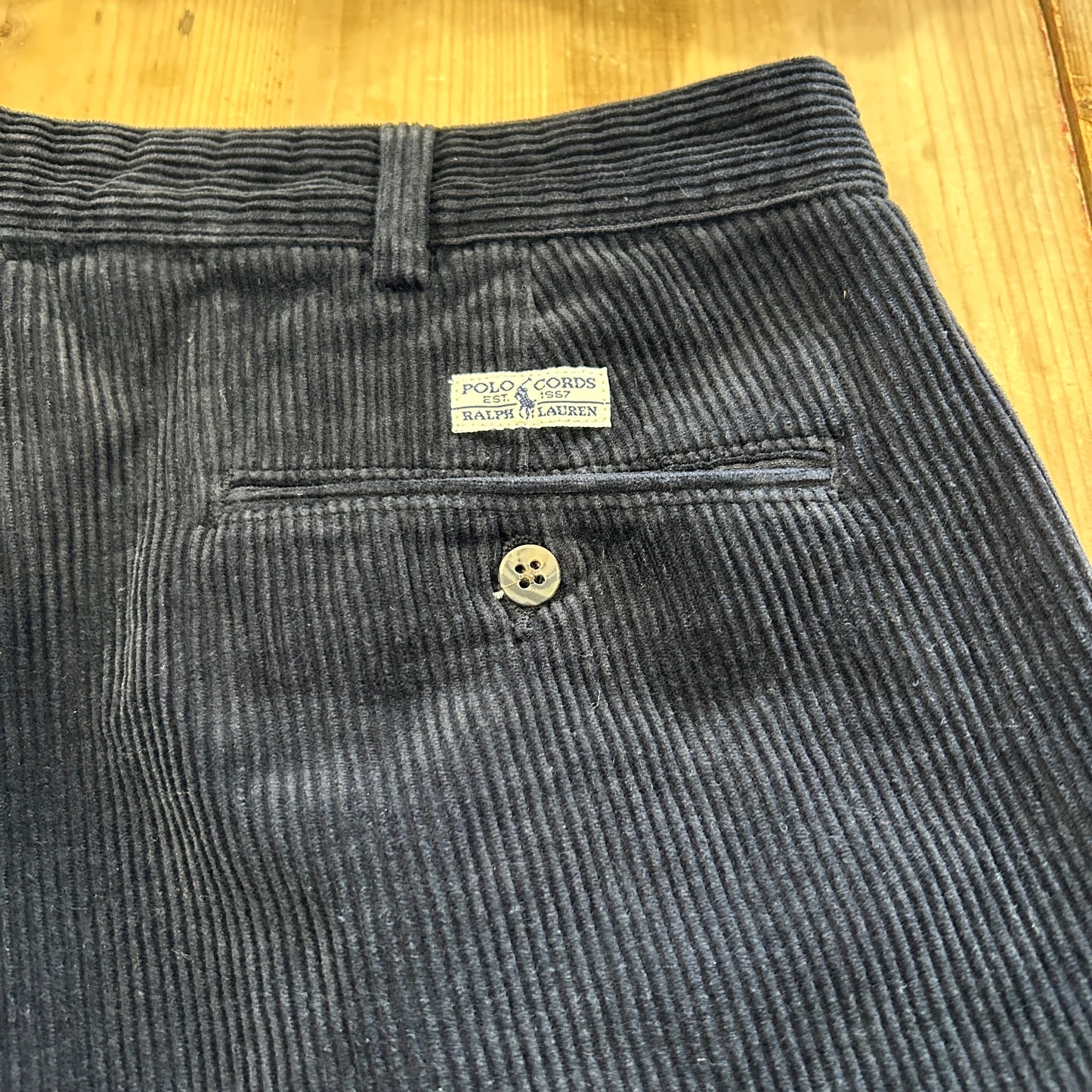 00's Polo Ralph Lauren corduroy pants ポロ ラルフローレン コーデュロイ パンツ ブラック ダークネイビー (36 30) /B3041P-SO