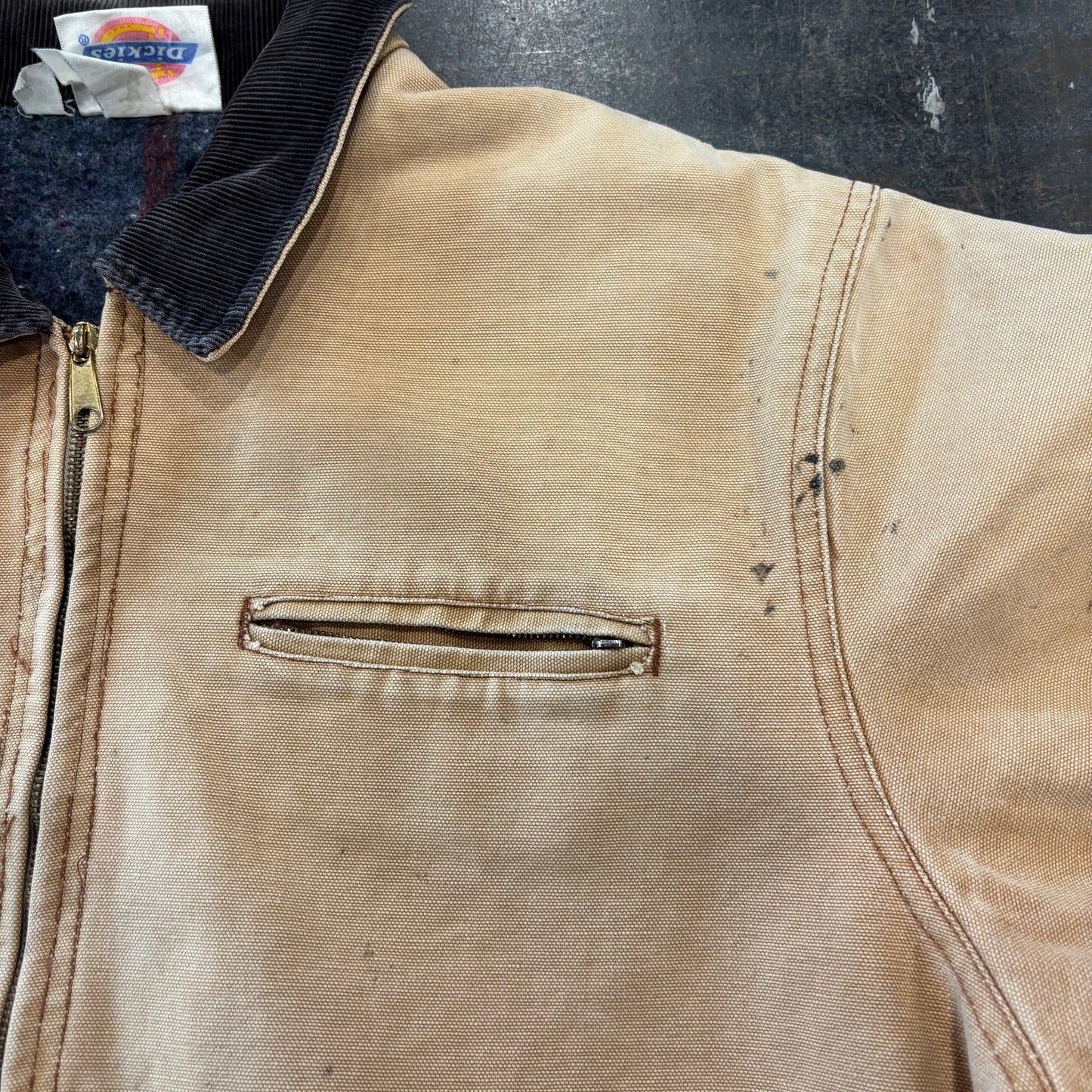 80's Dickies work jacket ダック ワーク ジャケット デトロイトタイプ ベージュ (L)/A8300J-SO