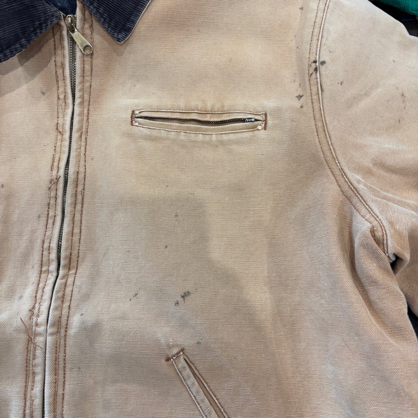 80's Dickies work jacket ダック ワーク ジャケット デトロイトタイプ ベージュ (L)/A8300J-SO