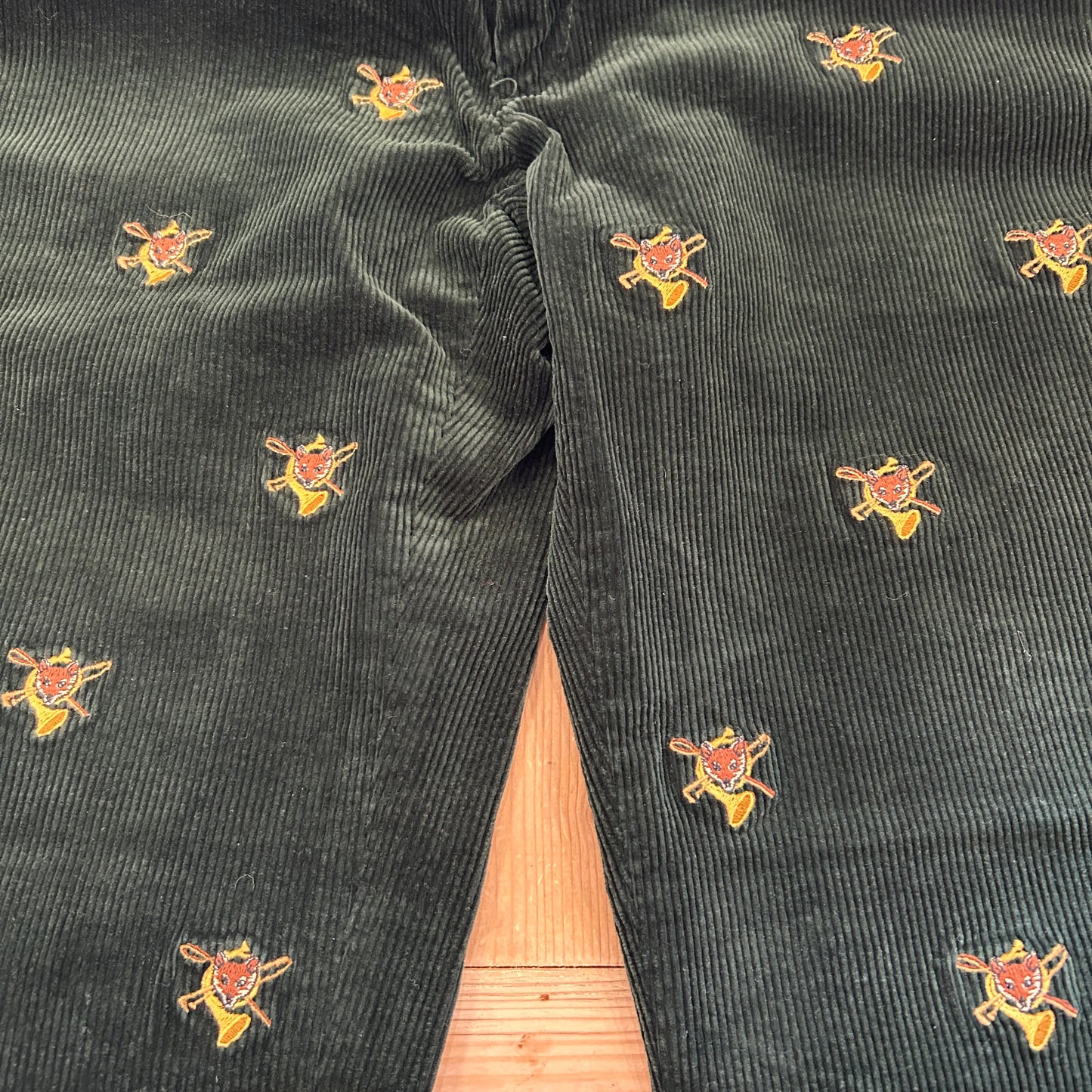 00's Polo Ralph Lauren corduroy pants fox ポロ ラルフローレン 狐 楽器 刺繍 コーデュロイ パンツ (38 34)/A4914P-SO