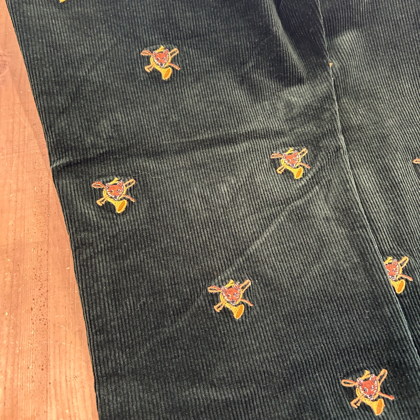 00's Polo Ralph Lauren corduroy pants fox ポロ ラルフローレン 狐 楽器 刺繍 コーデュロイ パンツ (38 34)/A4914P-SO