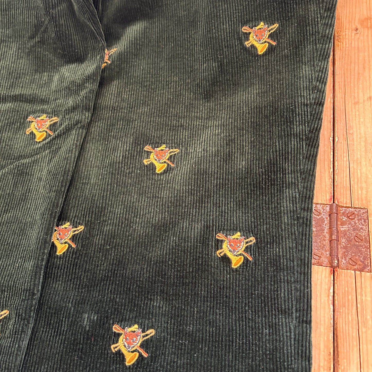 00's Polo Ralph Lauren corduroy pants fox ポロ ラルフローレン 狐 楽器 刺繍 コーデュロイ パンツ (38 34)/A4914P-SO
