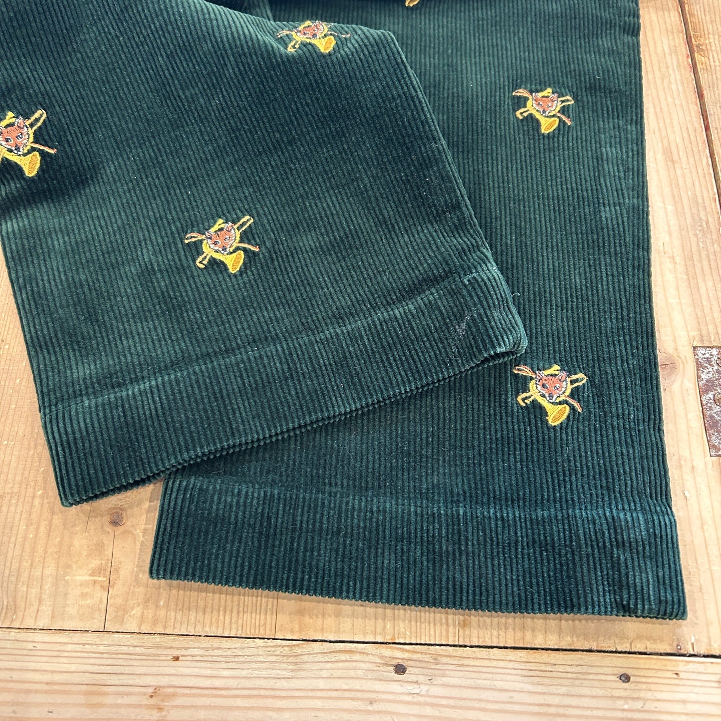 00's Polo Ralph Lauren corduroy pants fox ポロ ラルフローレン 狐 楽器 刺繍 コーデュロイ パンツ (38 34)/A4914P-SO