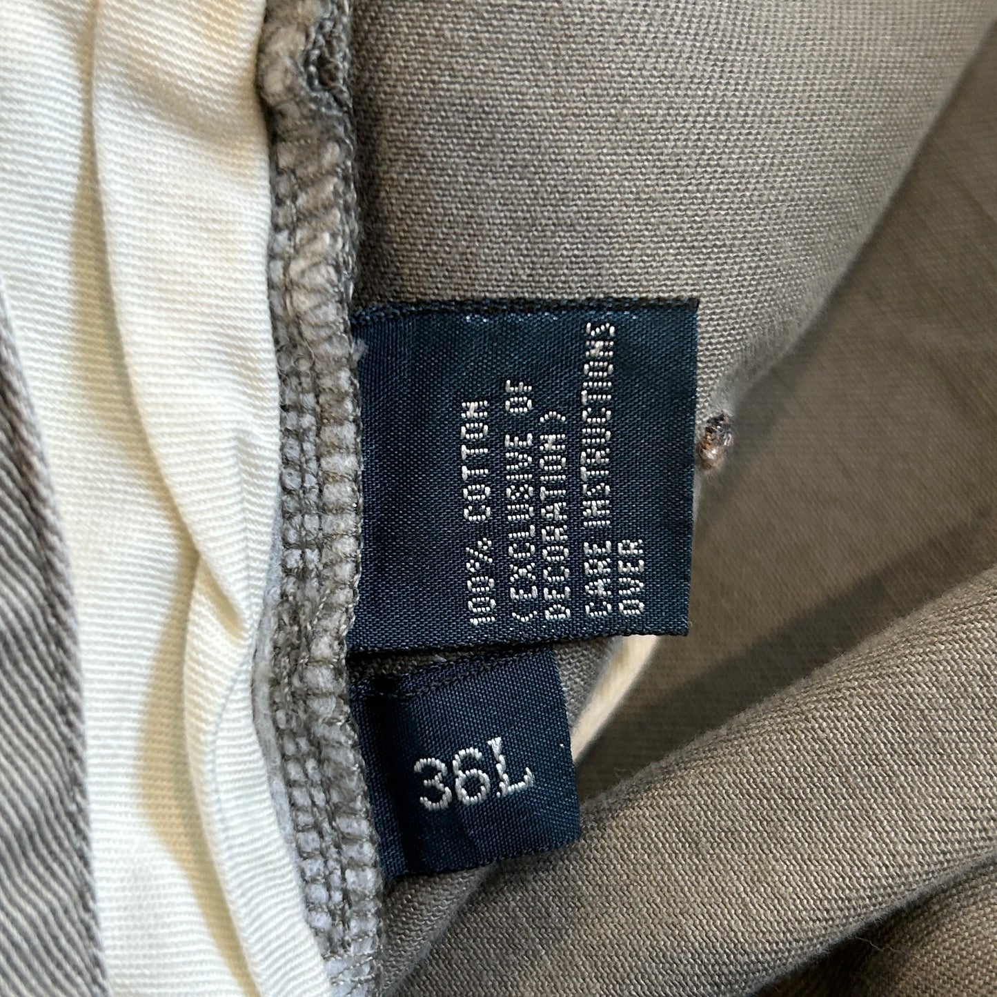 00's Polo Ralph Lauren twill pants ポロ ラルフローレン 雉 刺繍 パンツ グレー (36L)/B1457P-SO