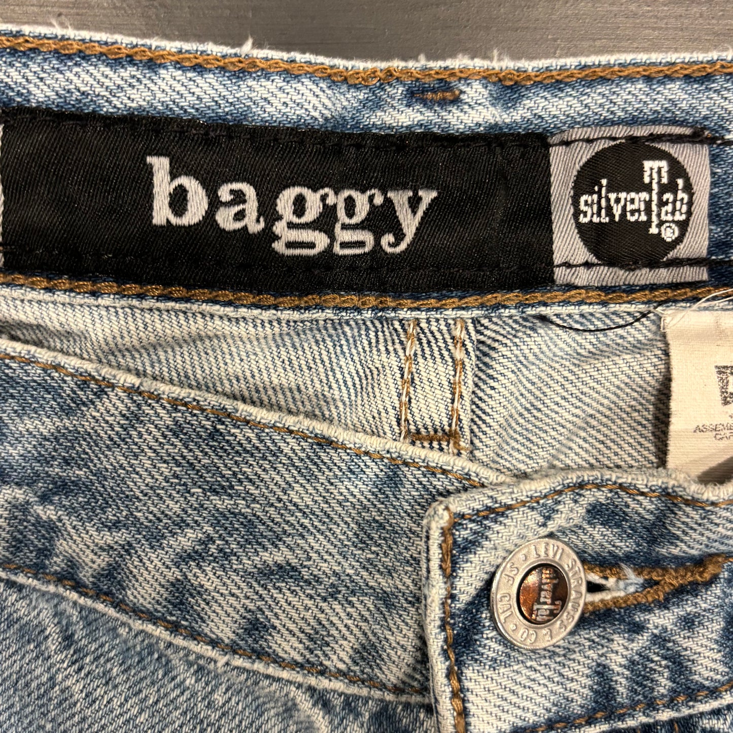 90's Levi's リーバイス Silber Tab デニム バギーパンツ 薄青 (36×36)/B2606P-SO