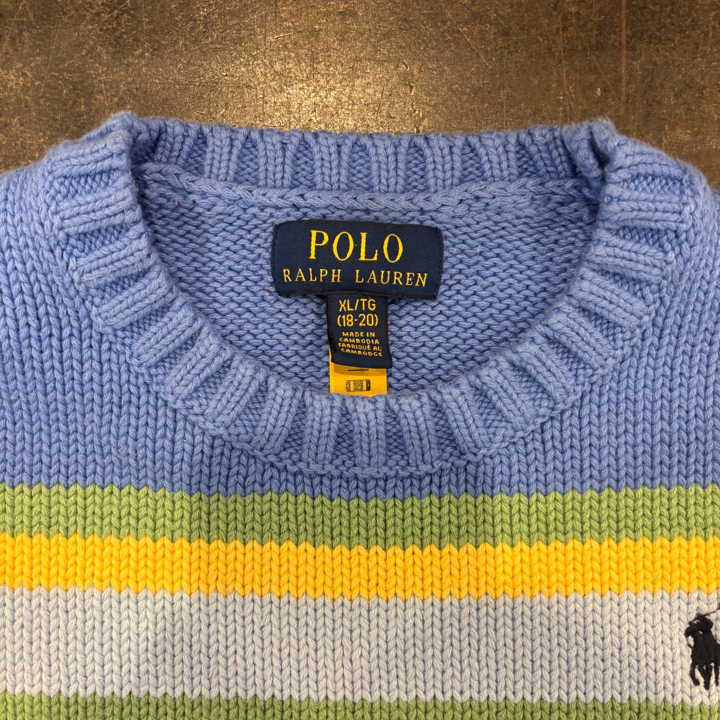 00's Polo by Ralph Lauren コットンニット マルチカラー (XL)/B0730S-SO