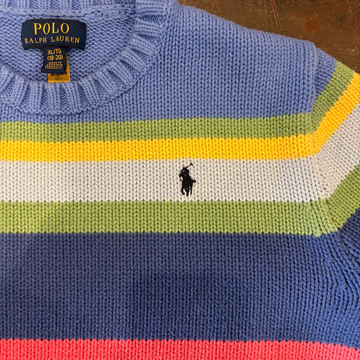 00's Polo by Ralph Lauren コットンニット マルチカラー (XL)/B0730S-SO