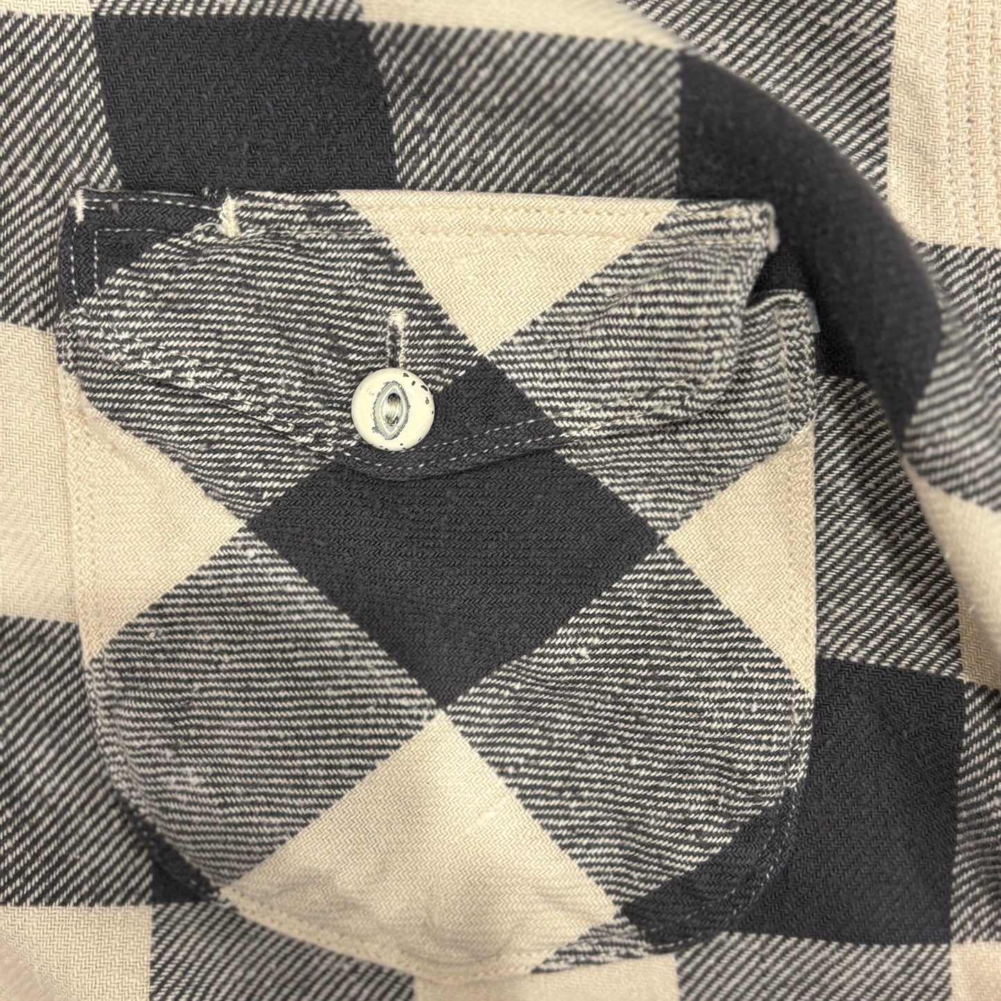 00's Polo Ralph Lauren ラルフローレン チェックシャツ 黒白 (XL)/A0983SH-SO