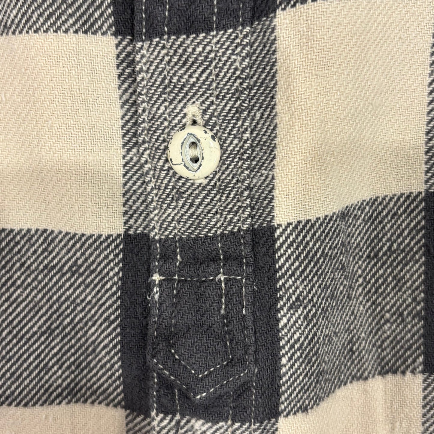 00's Polo Ralph Lauren ラルフローレン チェックシャツ 黒白 (XL)/A0983SH-SO