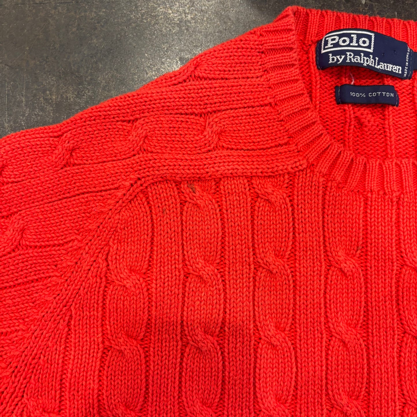 00's Polo by Ralph Lauren コットンニット レッド (M)/B0728S-SO