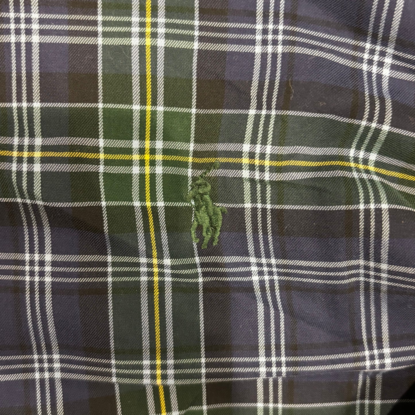 00's Ralph Lauren ラルフローレン チェックシャツ CRASSIC FIT 青緑黄白 (XL)/A2339SH-SO