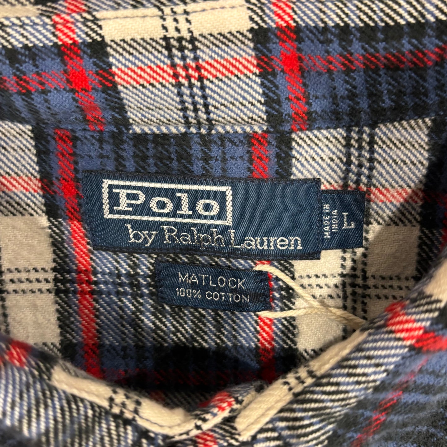 00's Polo Ralph Lauren ラルフローレン チェックシャツ MATLOCK 青赤白黒 (L)/A8163SH-SO