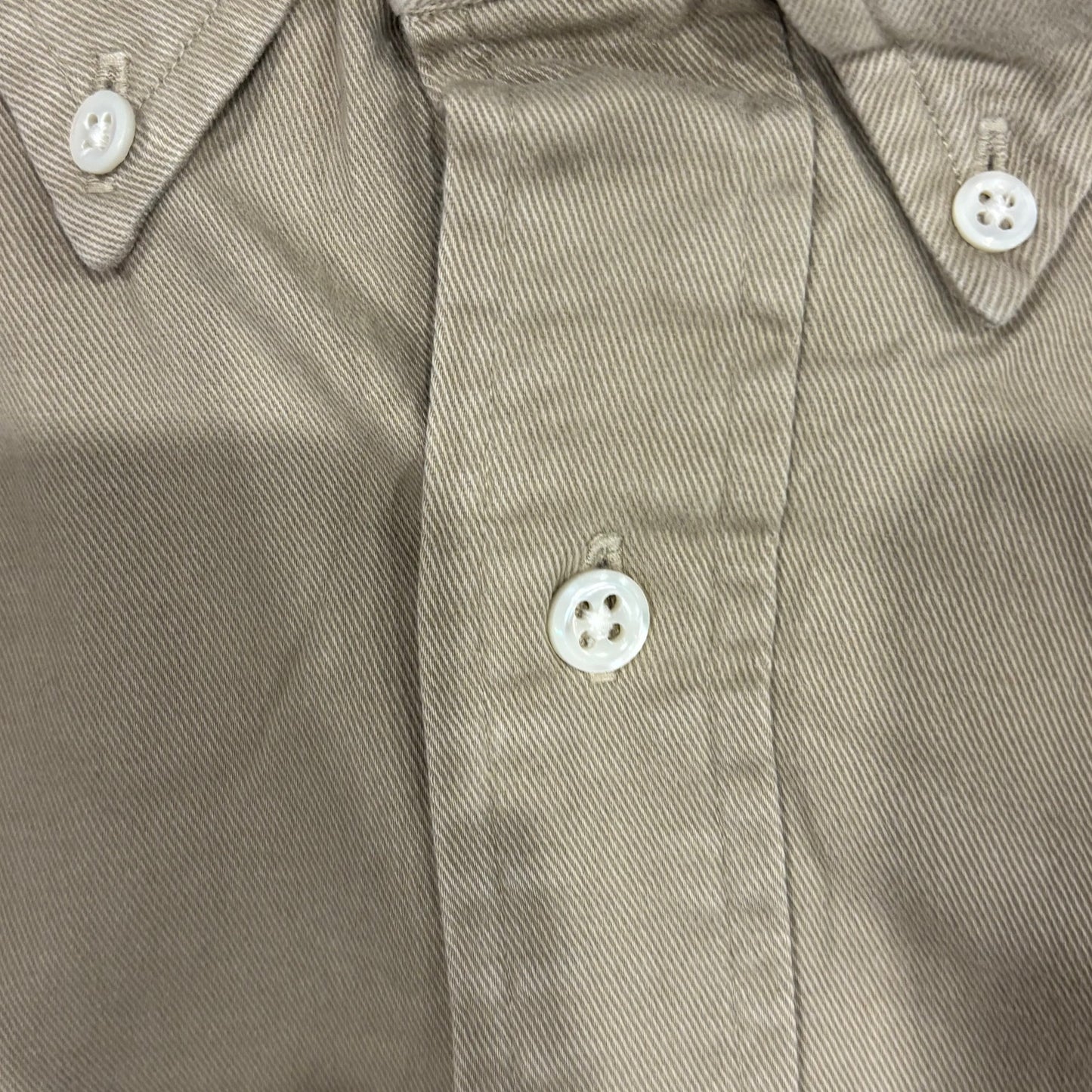 00's Ralph Lauren ラルフローレン 無地シャツ ベージュ (L)/A7944SH-SO