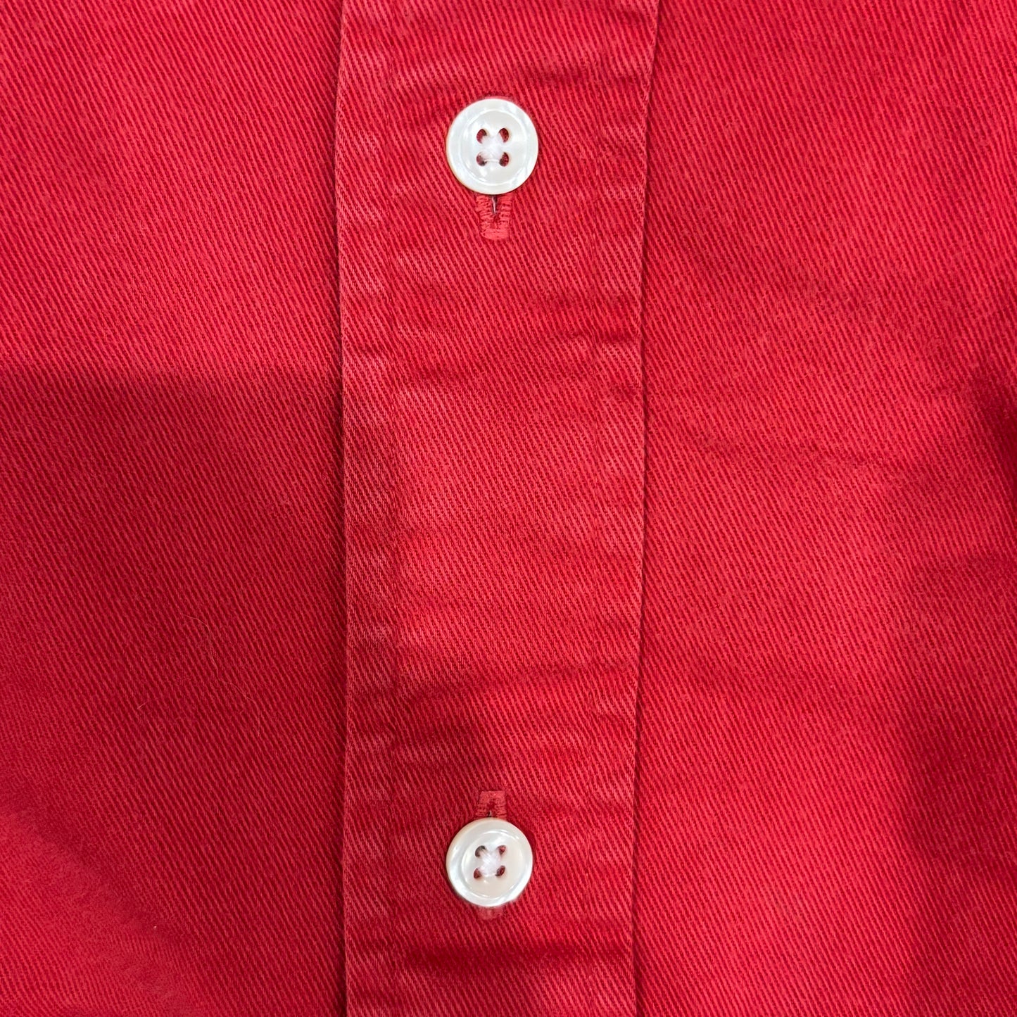 00's Ralph Lauren ラルフローレン ポロベア 無地シャツ 赤 (XL)/A7730SH-SO