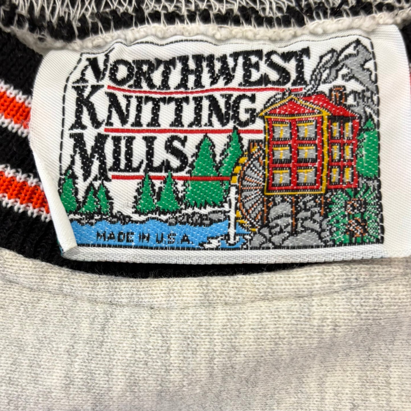 90's NORTHWEST KNITTING リバースウィーブタイプ 刺繍 スウェット グレー サイズ不明 /B0265R-SO