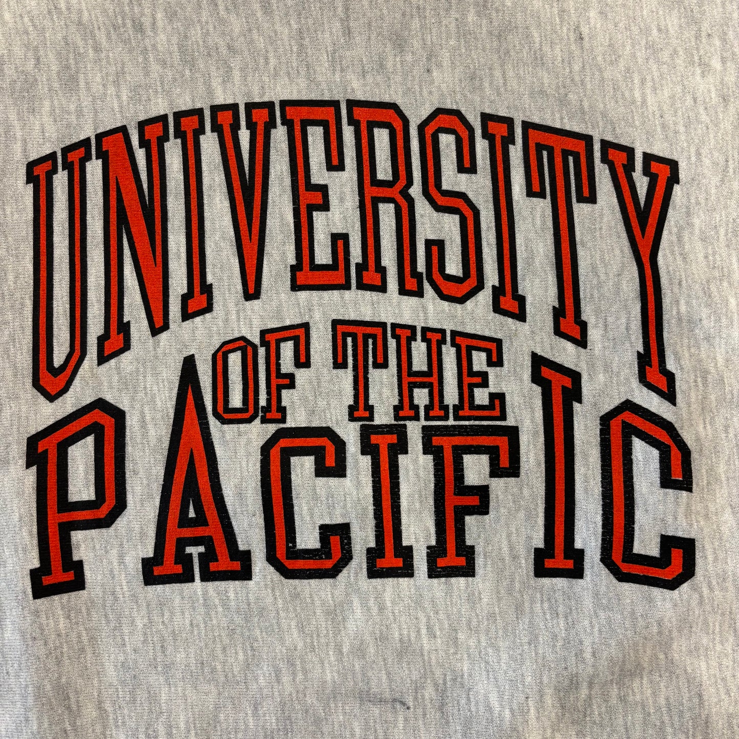 90's JANSPORT リバースウィーブタイプ UNIVERSITY OF THE PACIFIC カレッジ スウェット グレー XXL /B2865R-SO