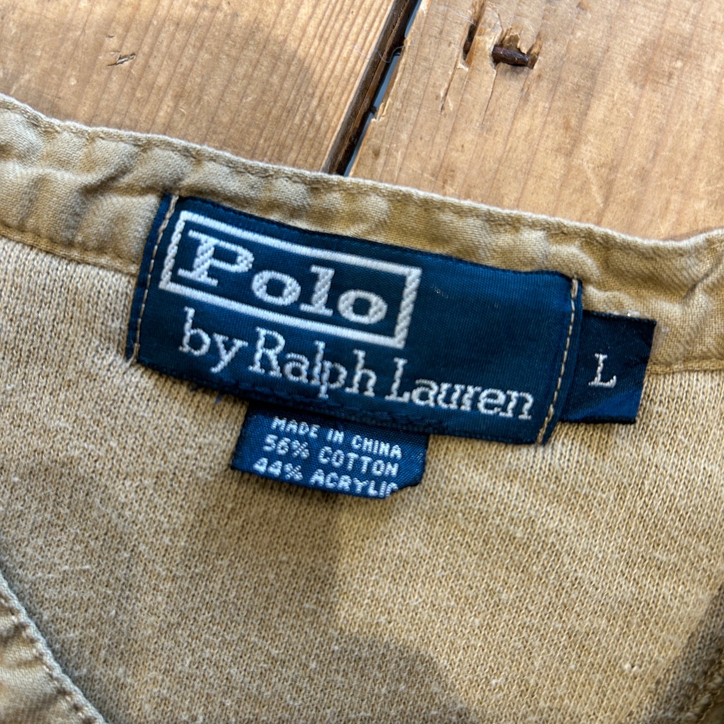 00's Polo Ralph Lauren ラルフ 裏フリースヘンリーネック カットソー (L)/B2985T-SO
