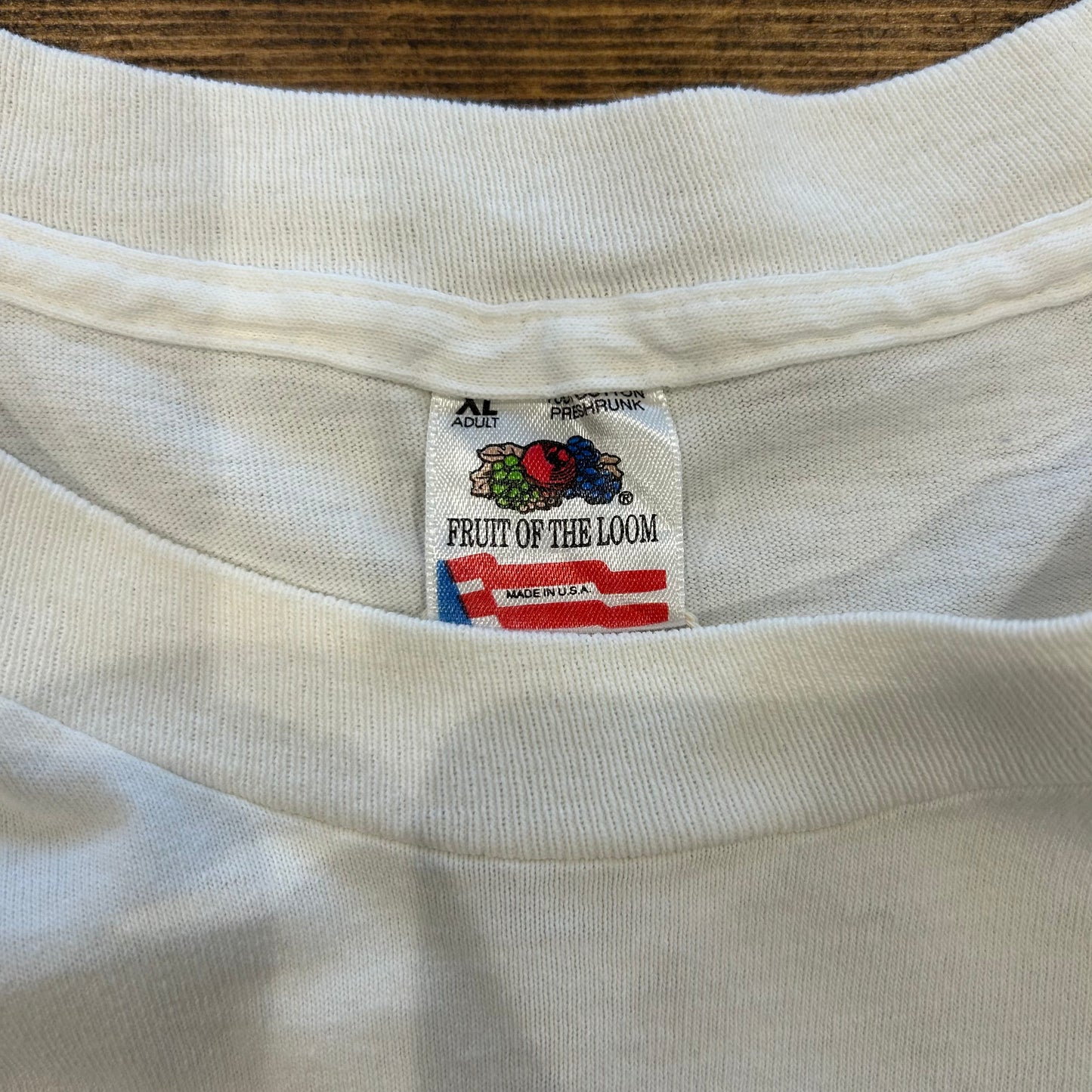 90's Fruit Of The Loom "PEACE" アートTシャツ 白(XL)/B2048T-SO