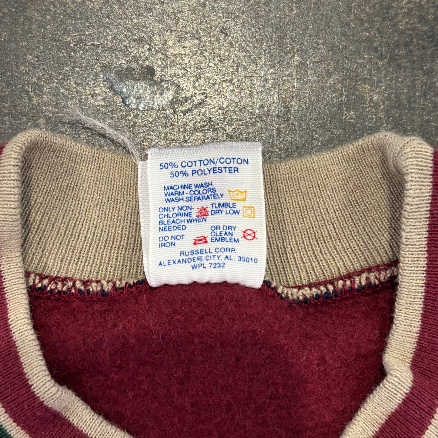 90's KENNEBUNKPORT MAINE スウェット ワインレッド (L)/B1161S-SO