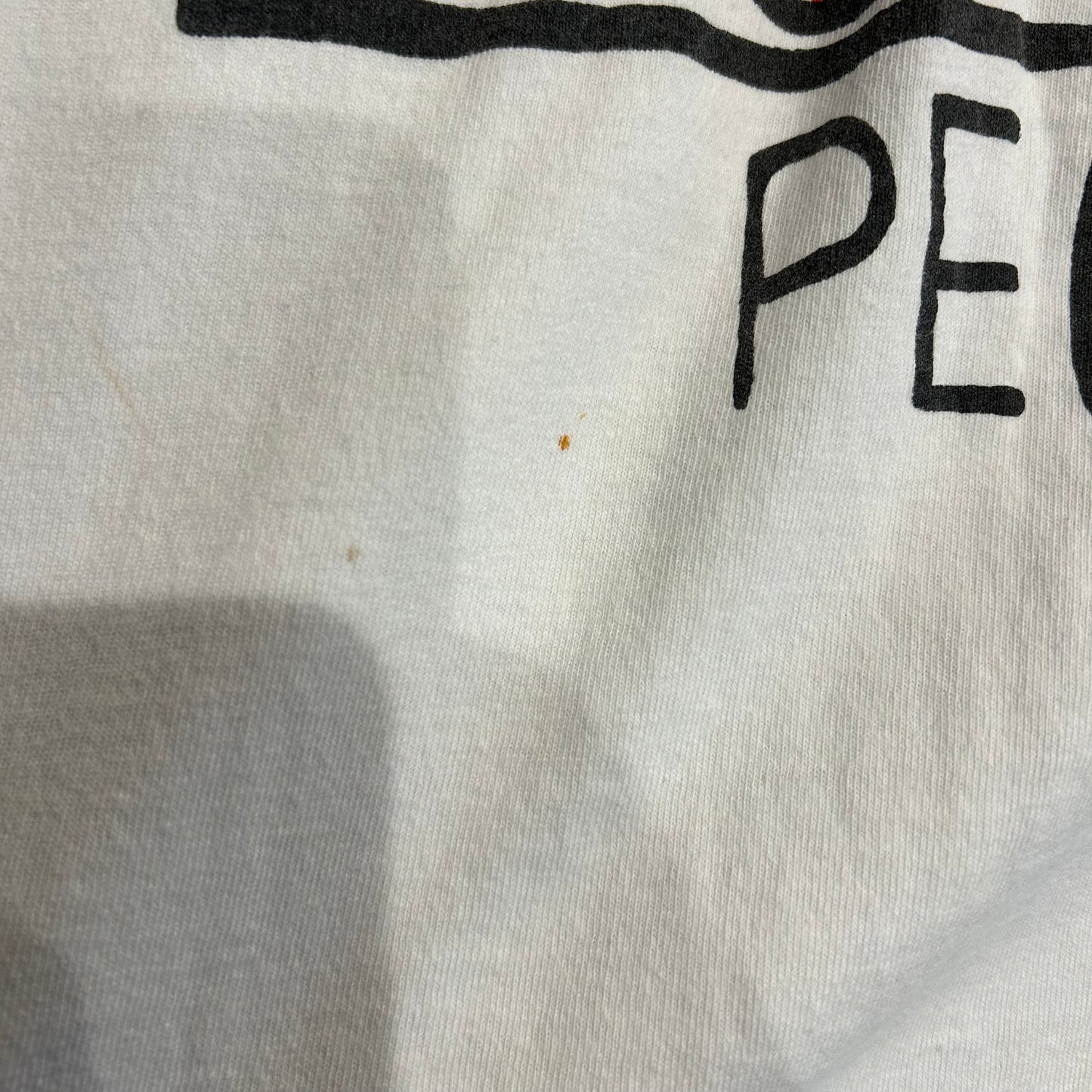 90's Fruit Of The Loom "PEACE" アートTシャツ 白(XL)/B2048T-SO