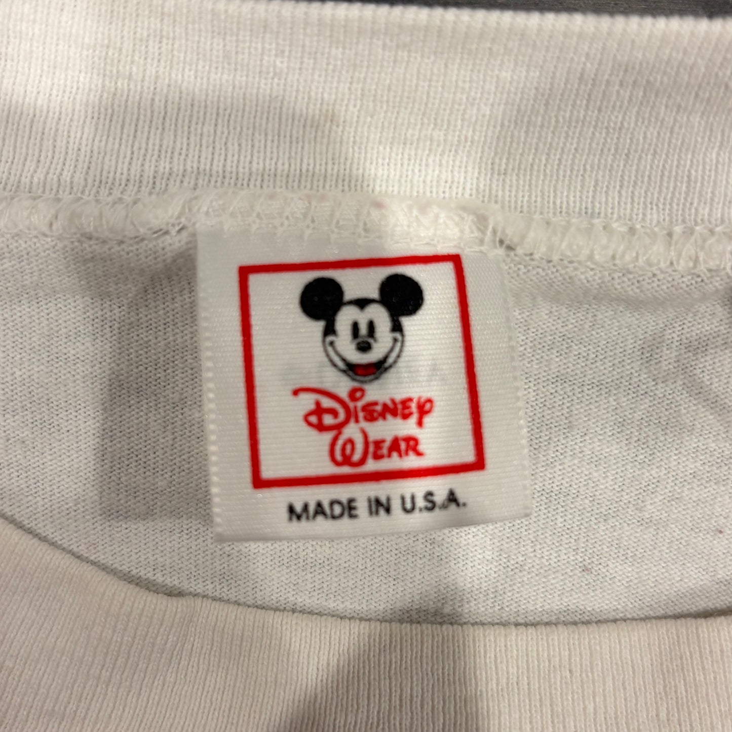 90's Disney Wear ミッキーマウス ロングTシャツ 白 (サイズ不明)/B1401T-SO