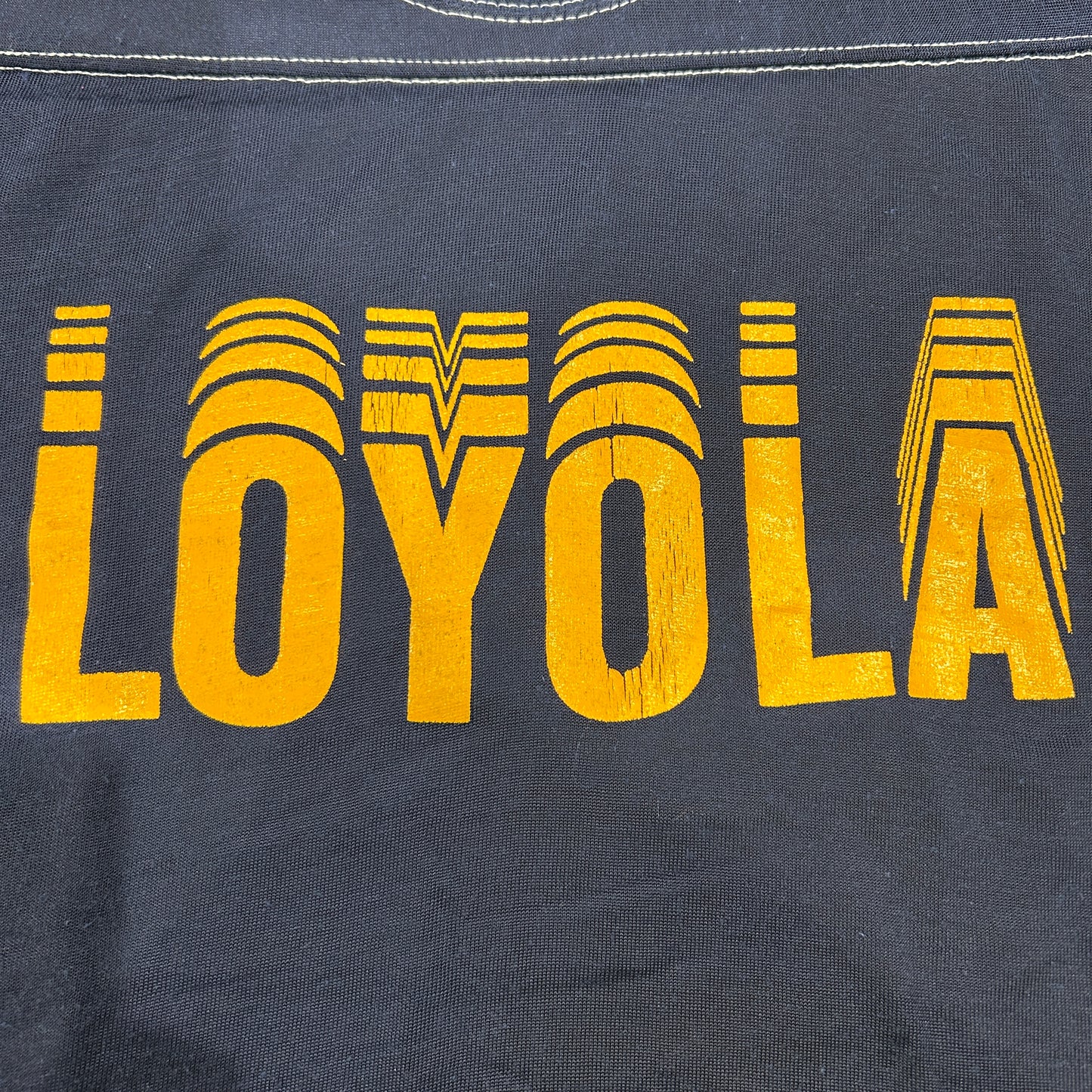 80's ARTEX "LOYORA" フットボールTシャツ ナイロン/コットン 紺(L)/A7408T-SO