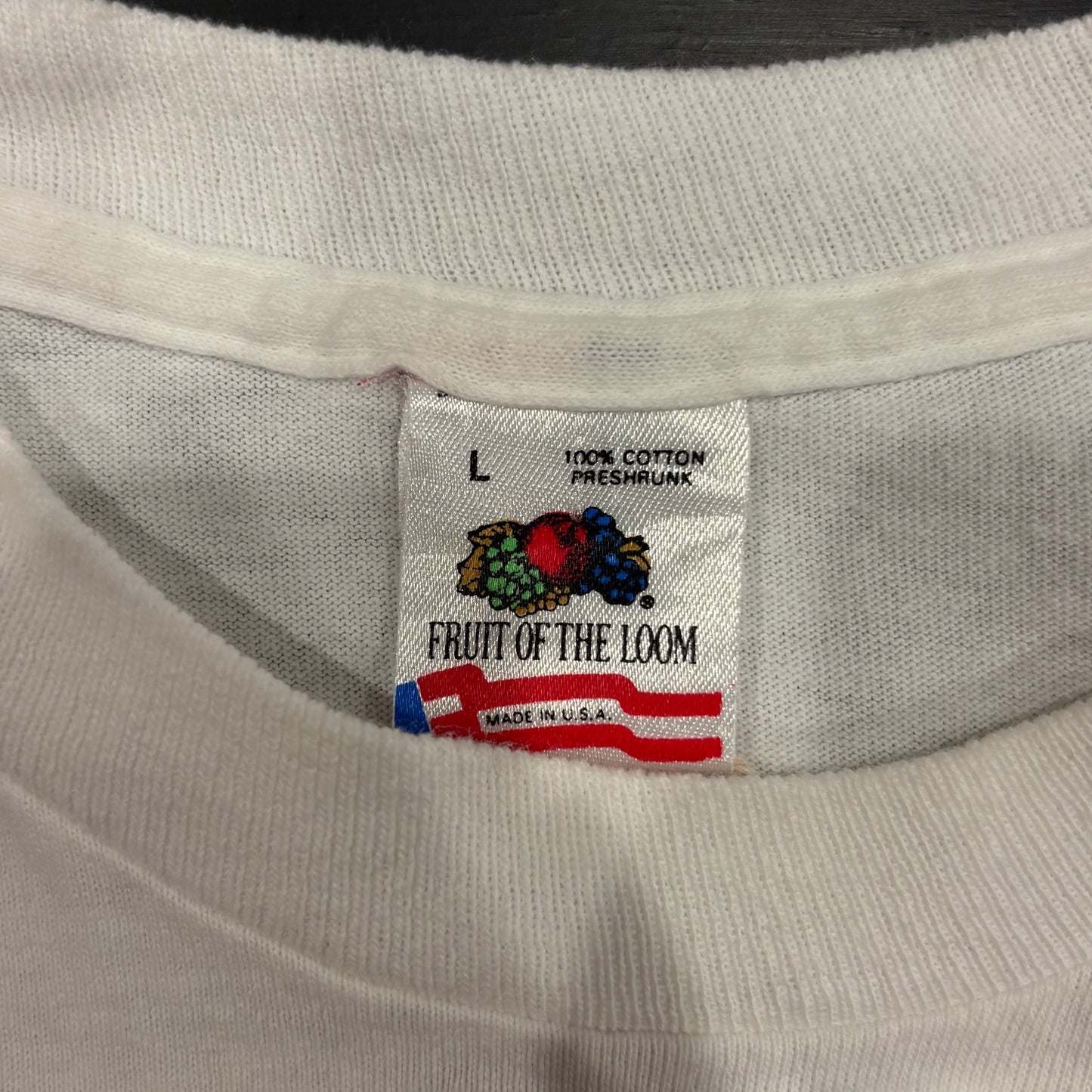 00's Fruit Of The Loom バドワイザー アルコールロングTシャツ 白 (L)/B3045T-SO