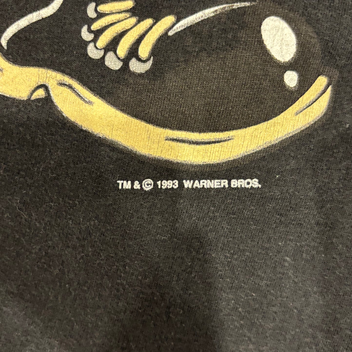 90's SUN Warner Bros バッグスバニー&タスマニアンデビル ロングTシャツ 黒 (M)/B2534T-SO