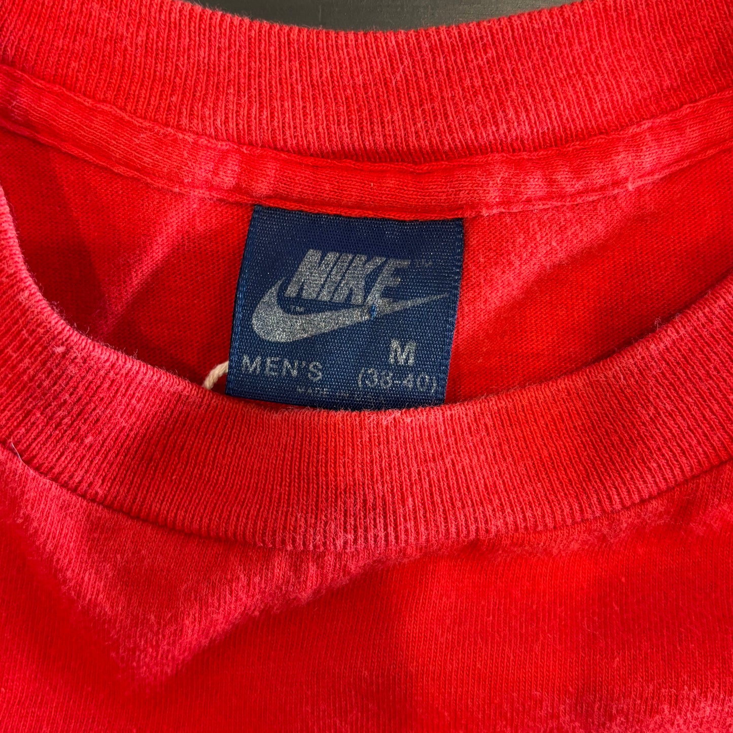 80's NIKE ナイキ ロゴ ロングTシャツ 赤 (M)/A8096T-SO
