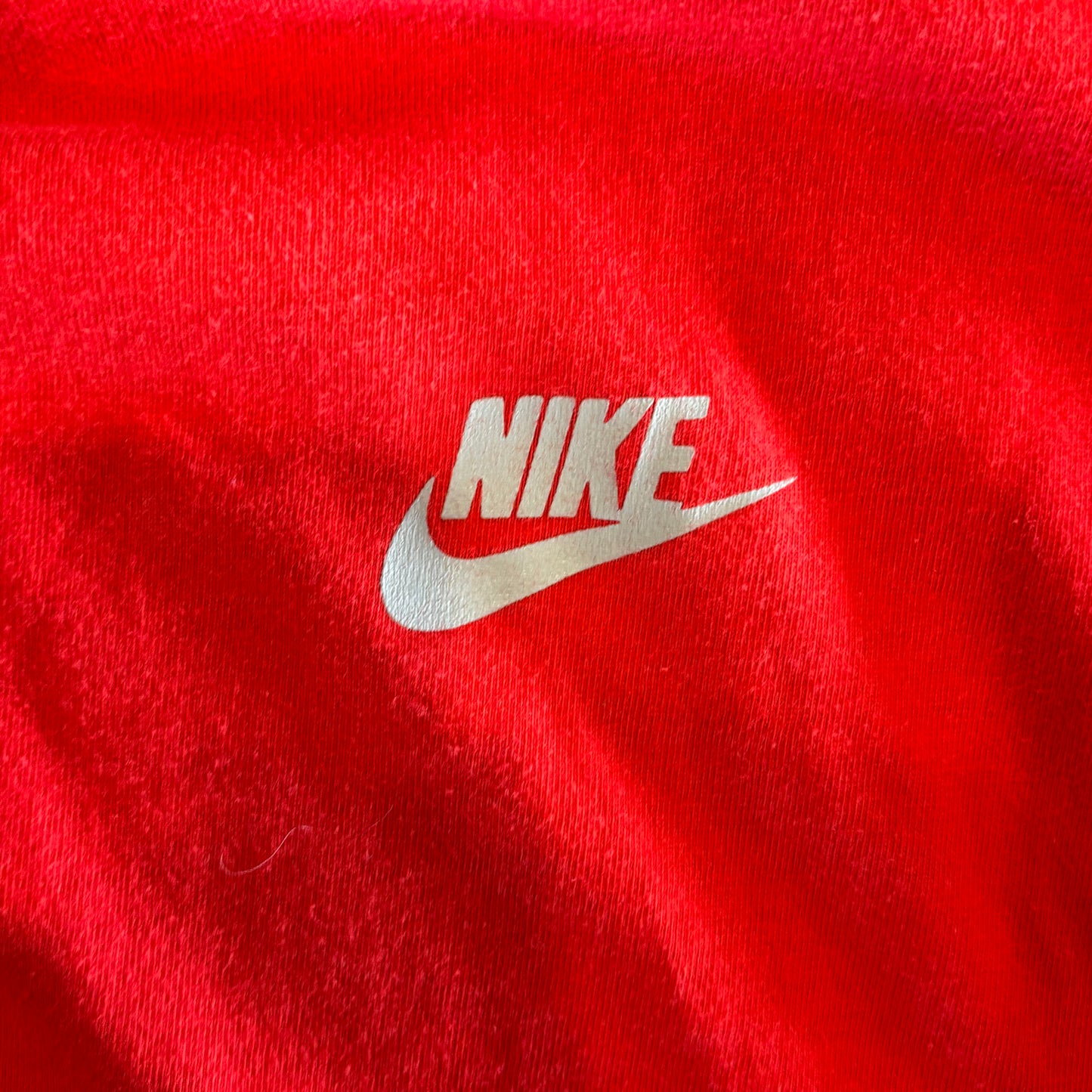 80's NIKE ナイキ ロゴ ロングTシャツ 赤 (M)/A8096T-SO