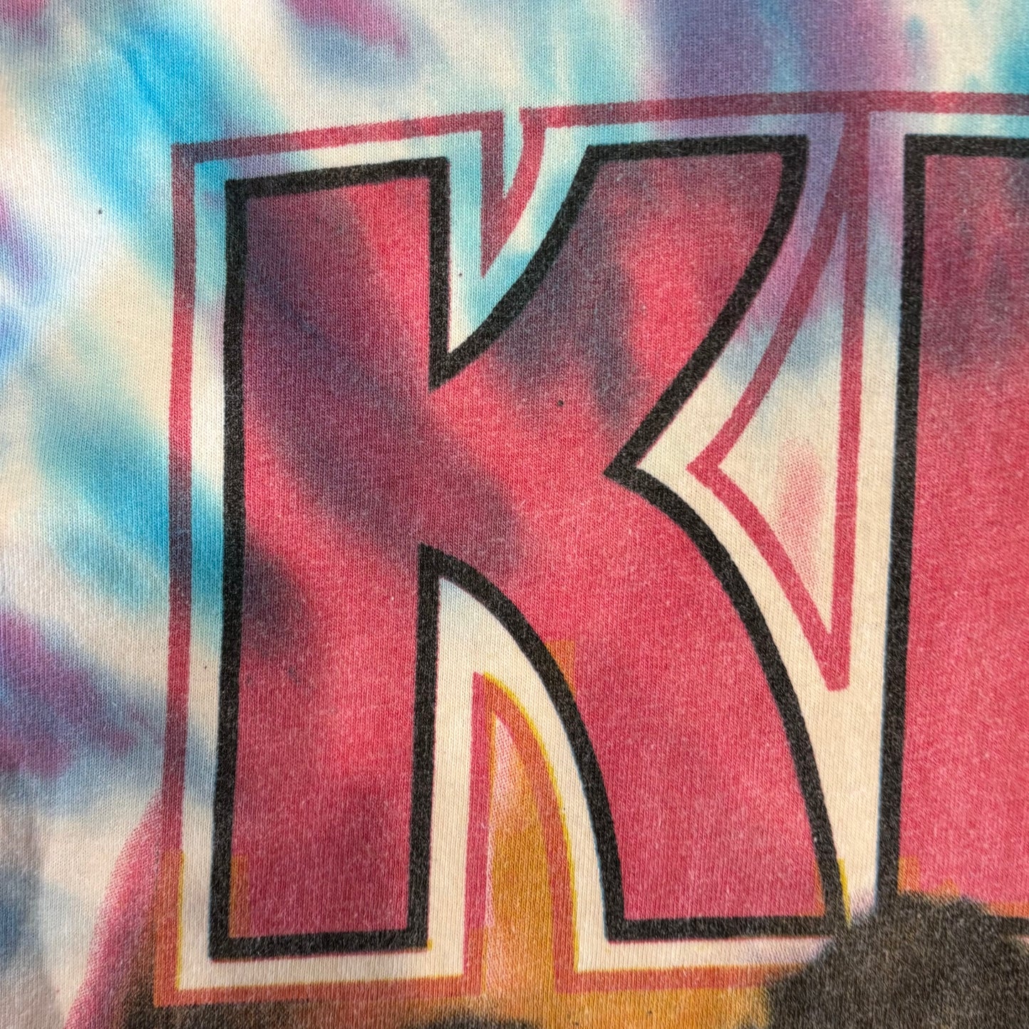 90's Fruit Of The Loom KISS バンドTシャツ 白紫水色 (XXL)/A6978T-SO