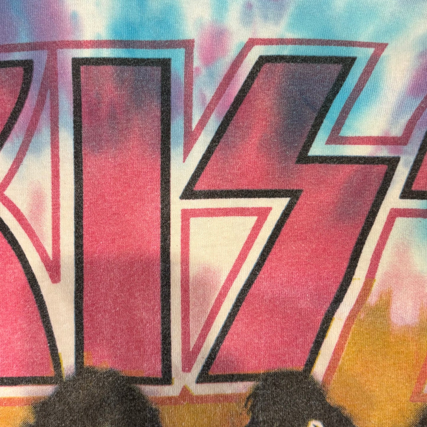90's Fruit Of The Loom KISS バンドTシャツ 白紫水色 (XXL)/A6978T-SO