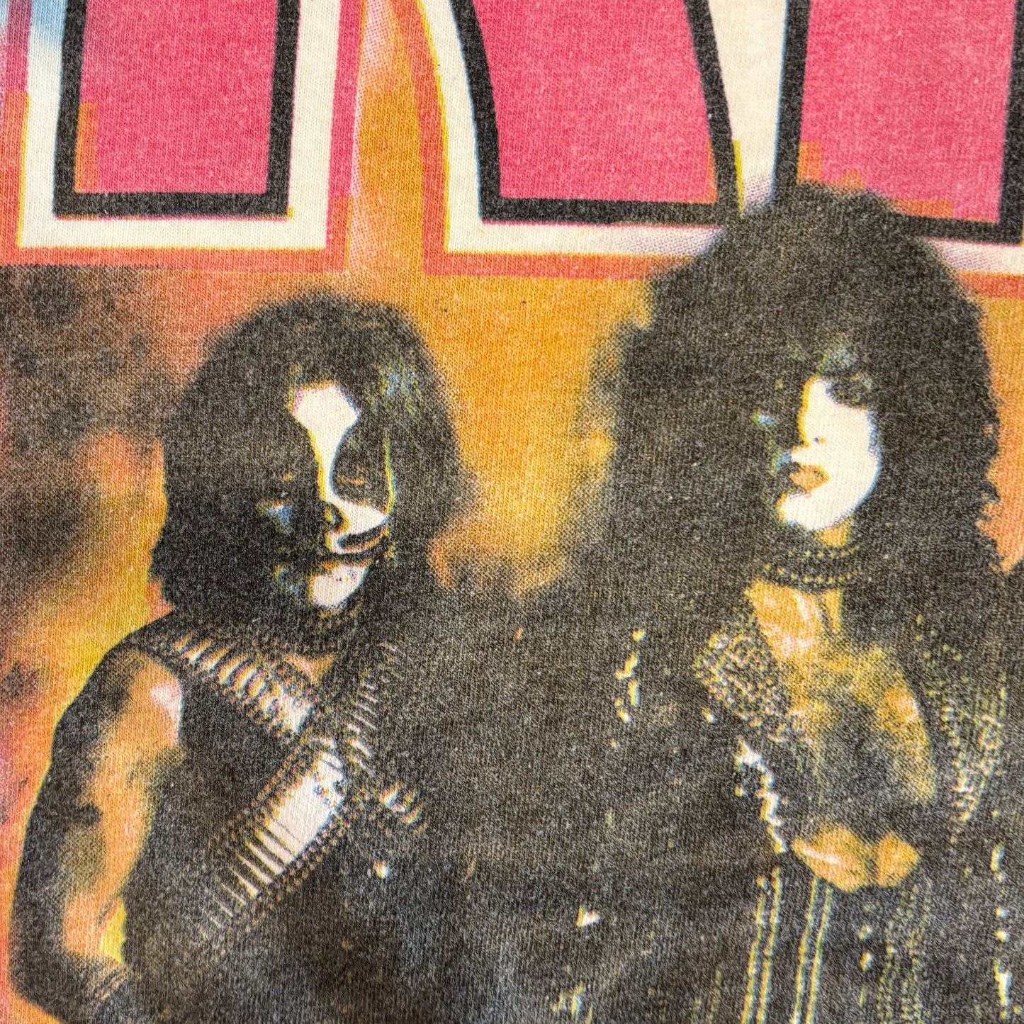 90's Fruit Of The Loom KISS バンドTシャツ 白紫水色 (XXL)/A6978T-SO